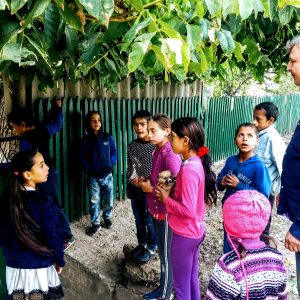 The children in Berezivka were drawn to Pastor Maxim like a magnet