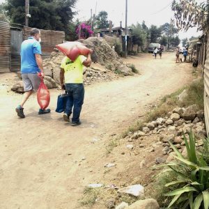 Rich goes to distribute food in the village