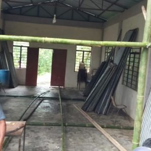 The church building is being converted into a temporary quarantine center