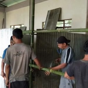 The church building is being converted into a temporary quarantine center